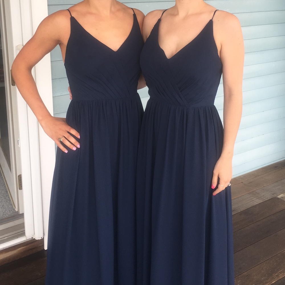 EUC Bill Levkoff Bridesmaid Dress in Navy. Sz 4/6